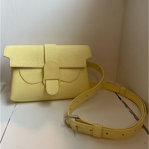 Senreve Aria Belt Bag - Mimosa Leather in Pale Yellow “Chiffon”
